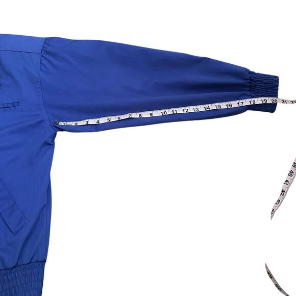 Vintage IZOD Club Women M Windbreaker Jacket Blue Plaid Lining 80s Preppy Retro - Picture 6 of 9